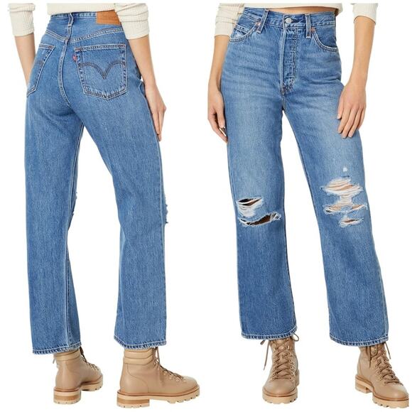 NWT Levi’s ribcage straight ankle jeans 30 - Picture 2 of 11